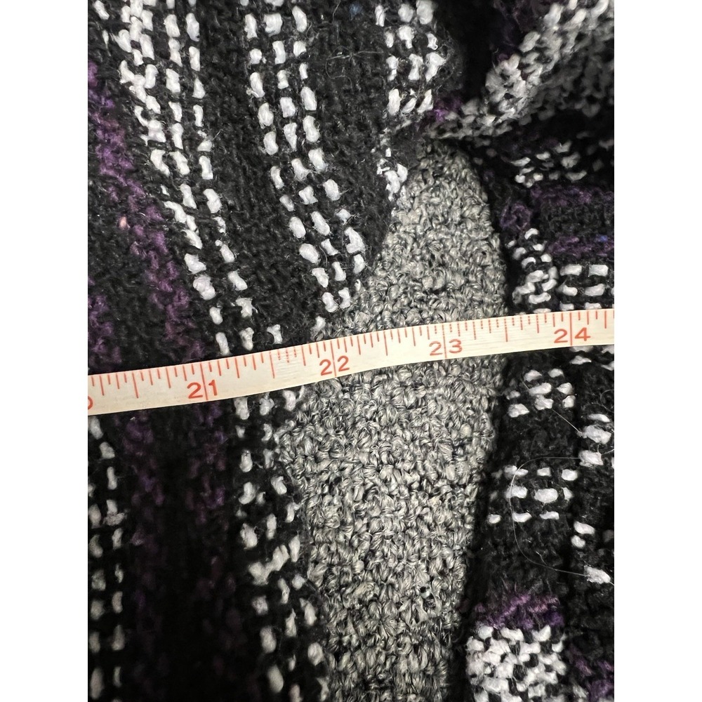 Vintage Baja Pullover Mexico Surf Hoodie Canyon Creek Striped Purple grey XL - Picture 7 of 7